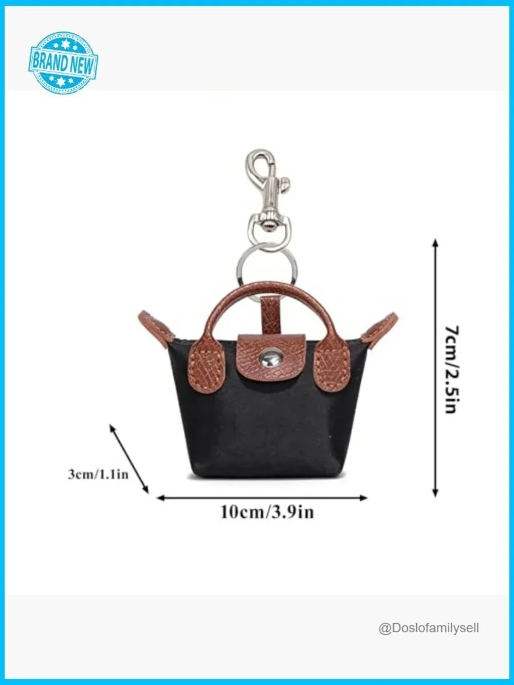 Mini Backpack Keychain Coin Purse Nylon Leather Trim Fashionable Bag Charm